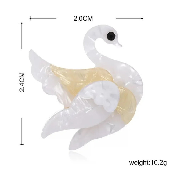 VQ Swan Brooch - Picture 3 of 7